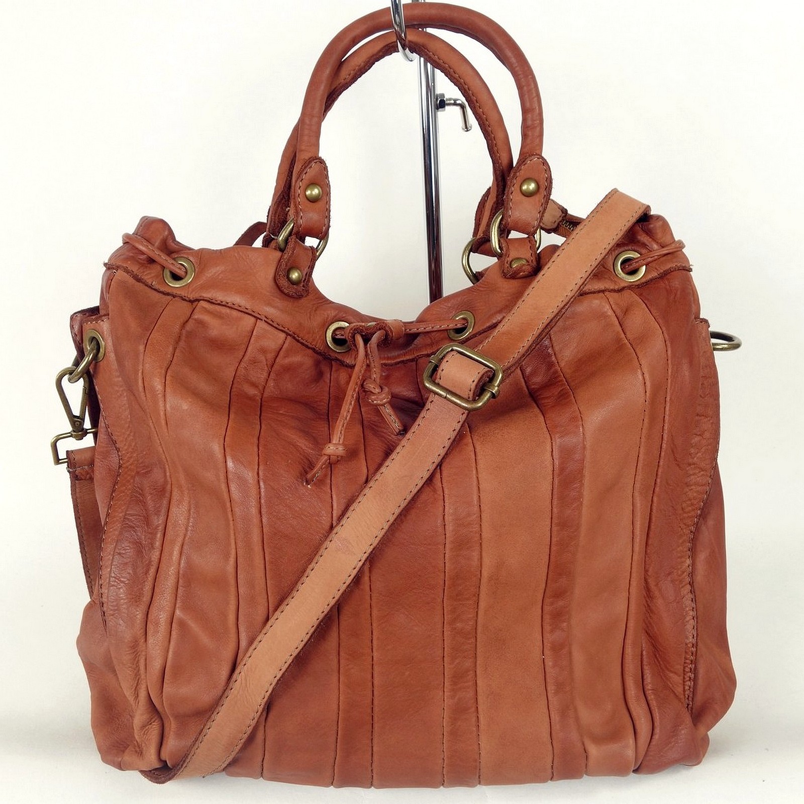 Grand sac à main cuir italien naturel Manue/Collection Esprit Cuir