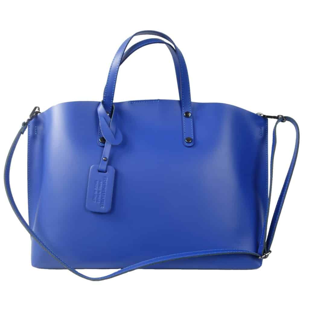 Cabas cuir bleu Casilda