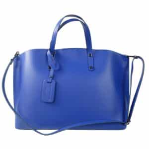 Cabas cuir bleu Casilda