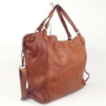 Sac cabas cuir marron vintage Davy