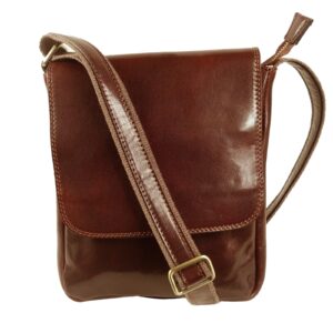 Sacoche bandoulière cuir marron homme Milan