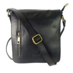 Sac bandoulière homme cuir noir Francesco