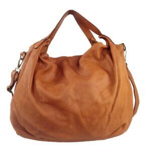 Sac a main cuir vintage naturel Manue