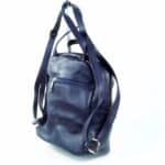 Sac à dos cuir bleu pour femme