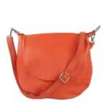 Sac bandoulière cuir orange Poppy