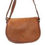 Sac a main besace femme cuir camel Klara