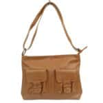 Sac cuir bandoulière camel Flavia