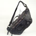 Sac banane cuir noir pour femme Dario