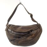 Sac banane homme cuir vintage marron BEN