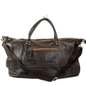 Sac de voyage cuir italien marron Lorenzo