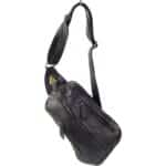 Sac banane homme cuir vintage noir Achille